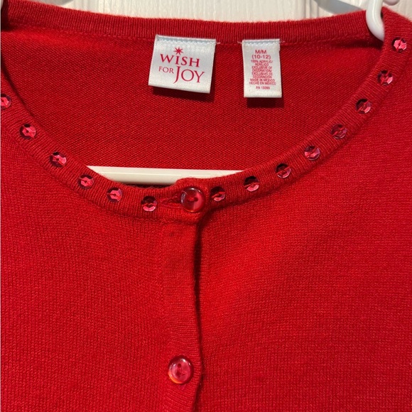 Wish for Joy cardigan sweater size.with snowmen on it.
Christmas Red Size Med - Picture 4 of 6